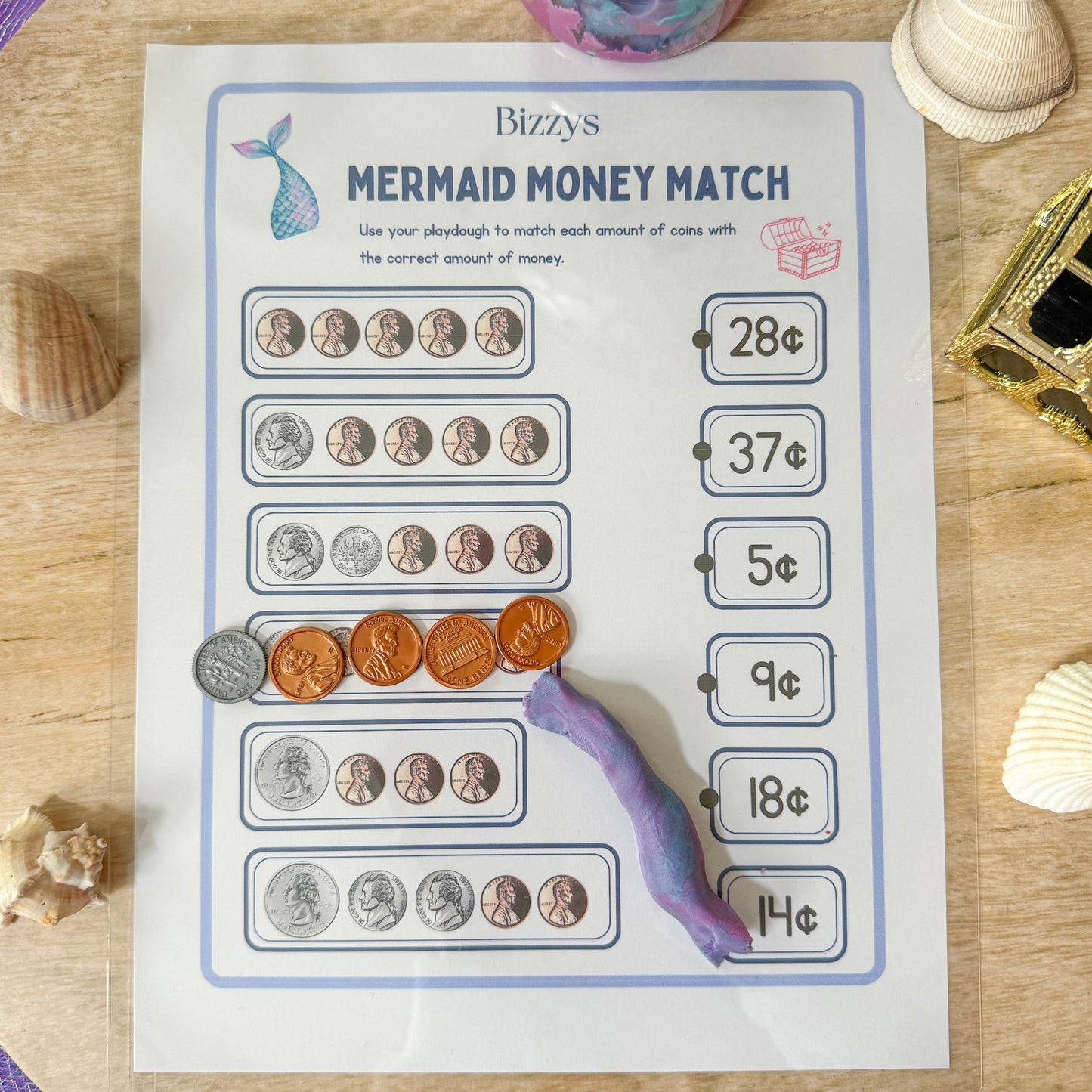 Mermaid Playdough Kit
