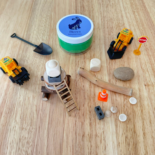 Construction Playdough Sensory Jar